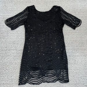 Haoyouduo Sequin Scalloped Dress
